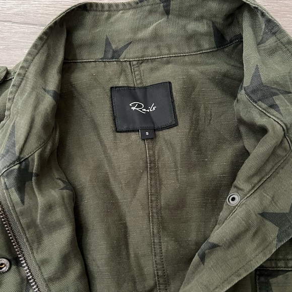 RAILS | COLLINS JACKET | SAGE with BLACK STAR | size small - Picture 2 of 15